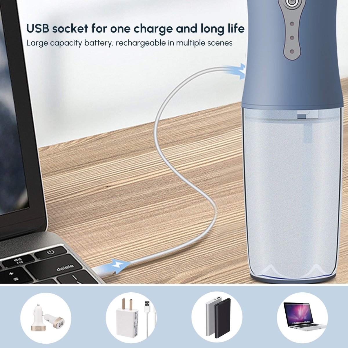 Cordless Water Dental Flosser Rechargeable Oral Irrigator - Nordavory