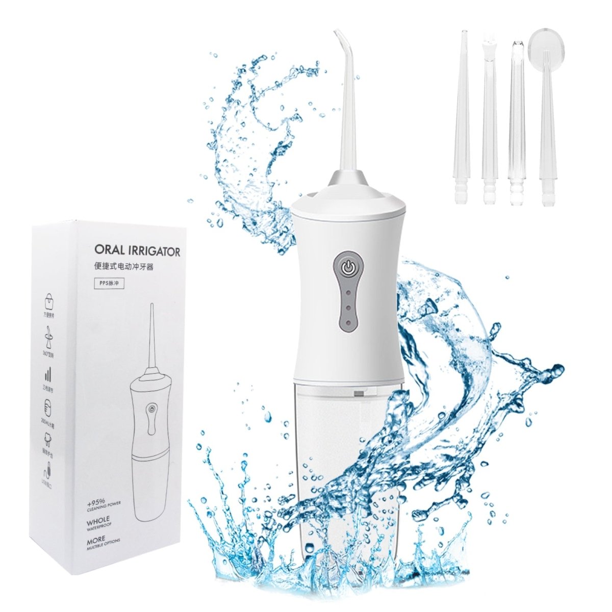 Cordless Water Dental Flosser Rechargeable Oral Irrigator - Nordavory