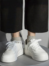 Lace Up Round Toe Platform Shoes - White / 35(US4) - Image 6