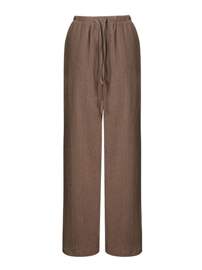 Tied Wide Leg Pants-Nordavory