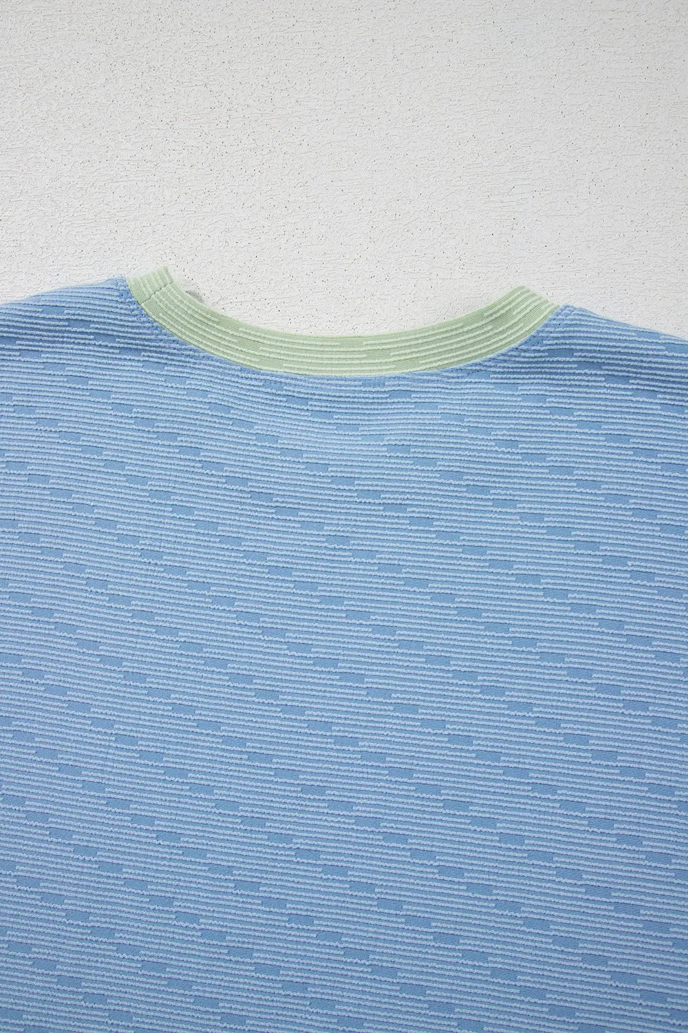 Contrast Round Neck Top and Shorts Set-Nordavory