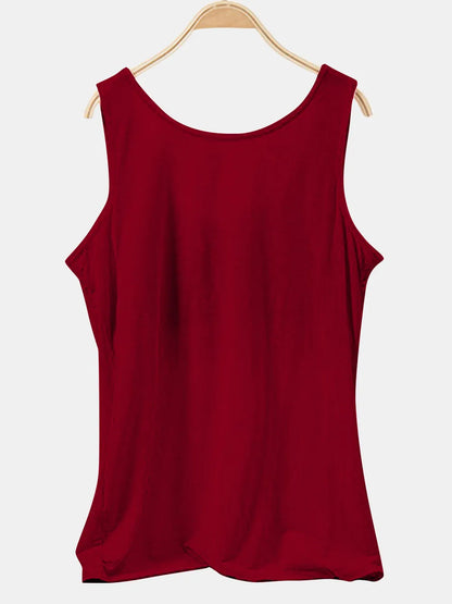 Scoop Neck Wide Strap Tank-Nordavory