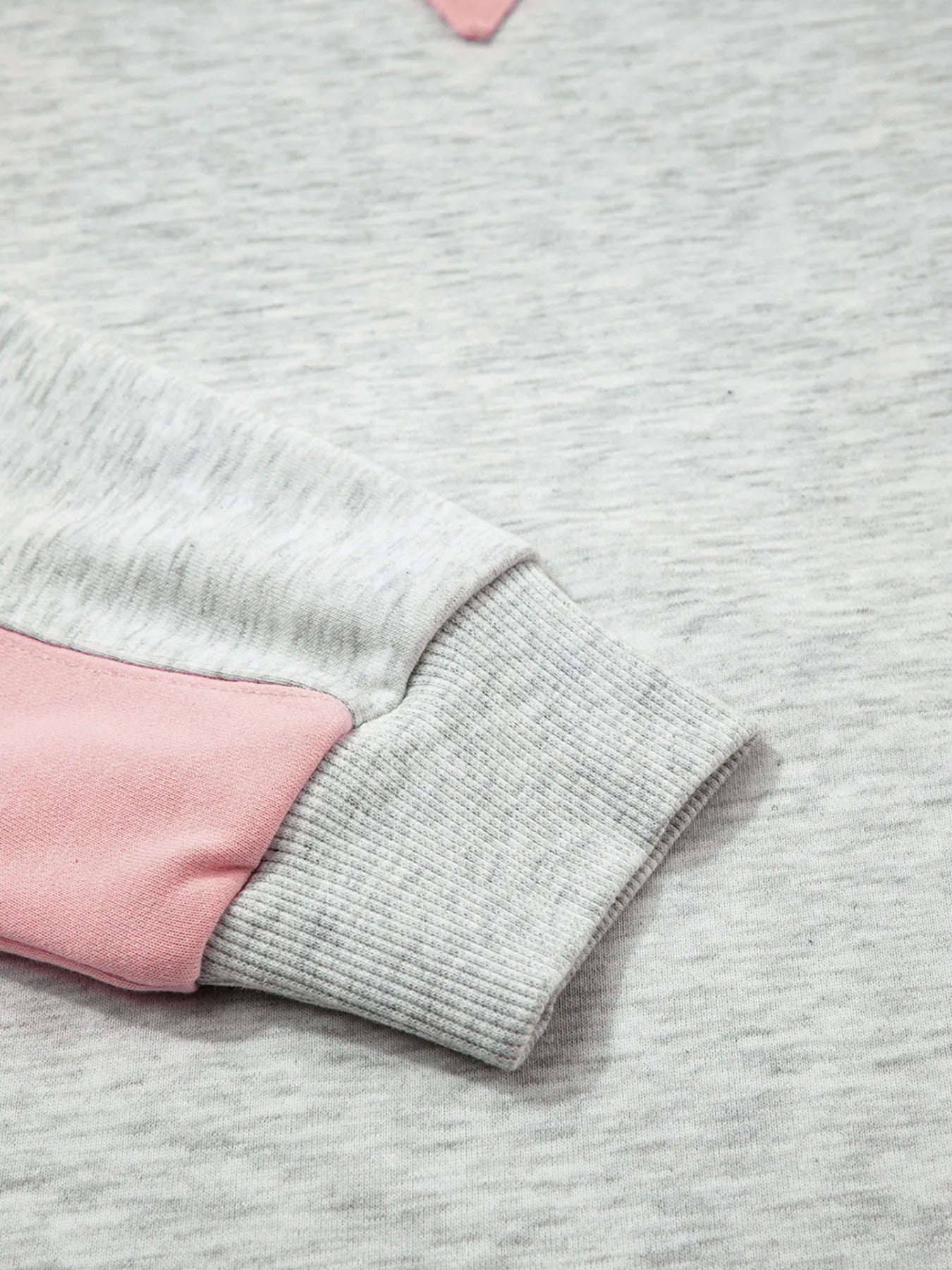 Color Block Long Sleeve Sweatshirt and Shorts Set-Nordavory
