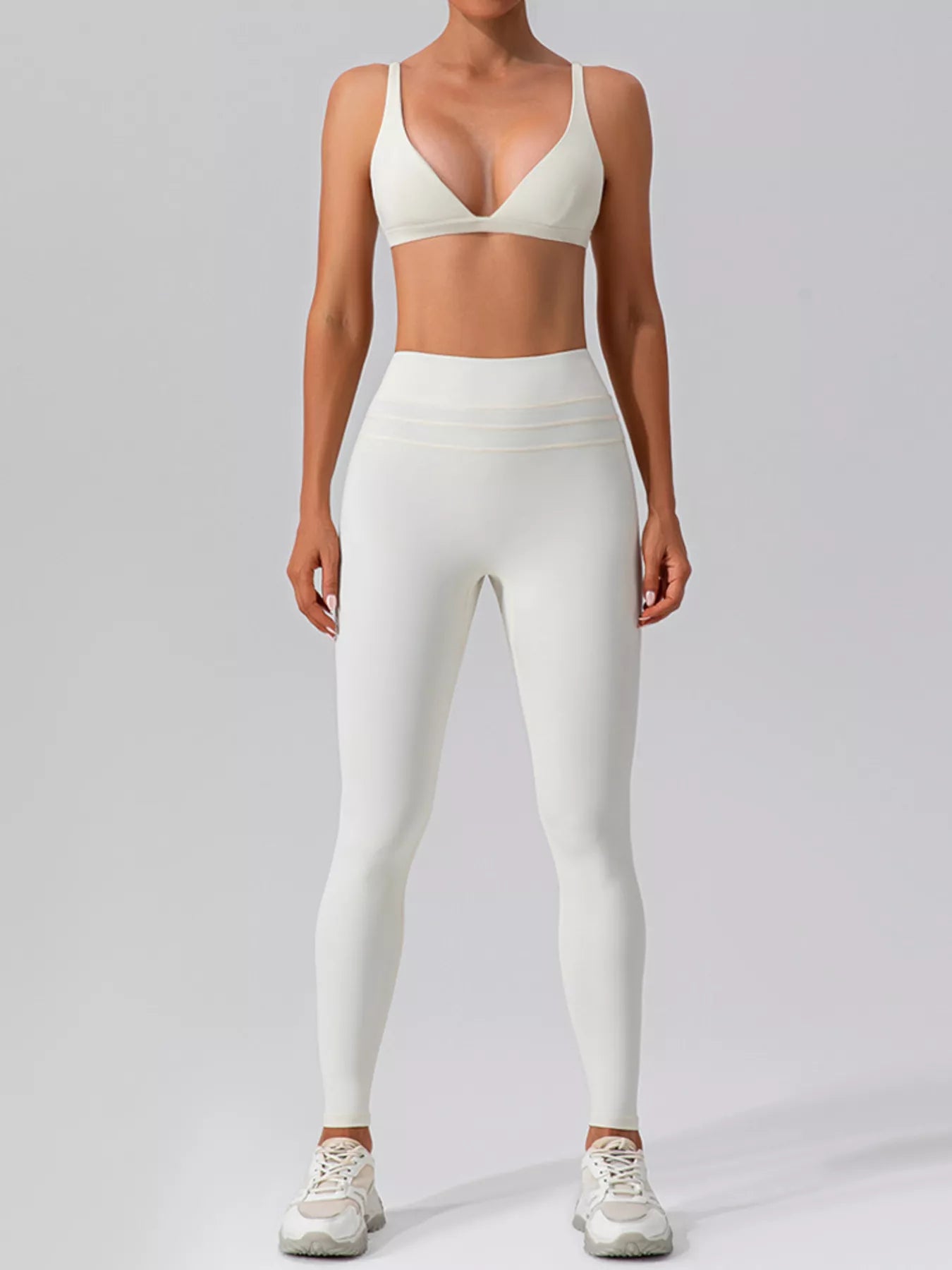 V-Neck Tank and High-Waisted Seamless Pants Active Set – image 10