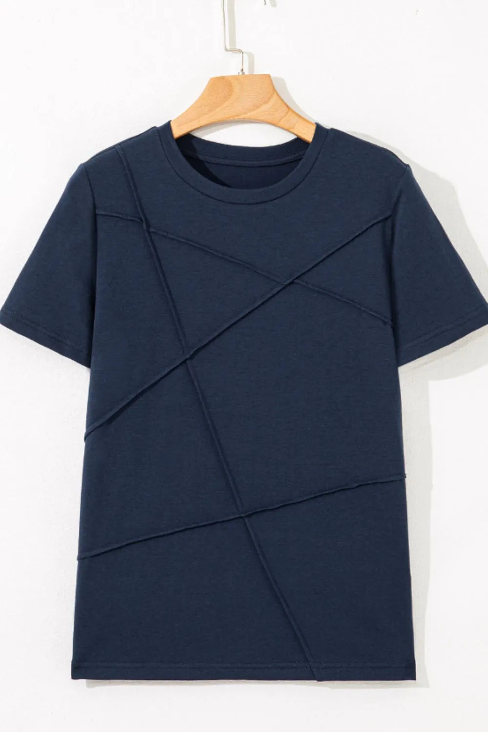 Solid Color Round Neck T Shirt-Nordavory