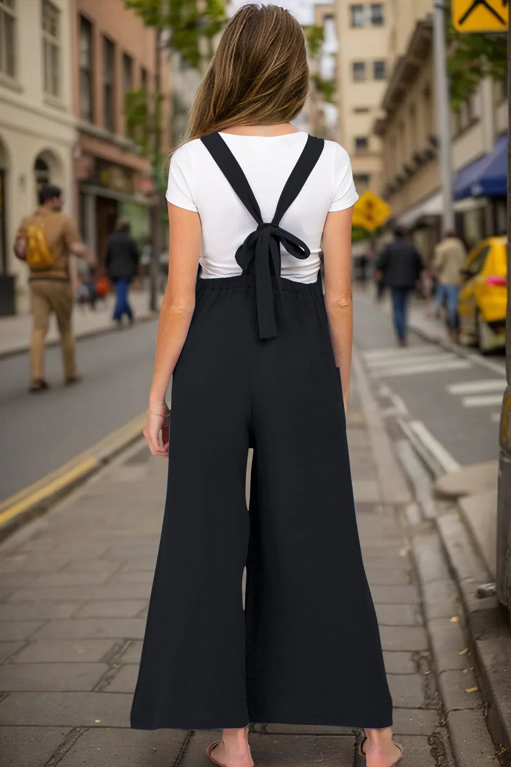Double Take Full Size Wide Leg Overalls with Pockets-Nordavory