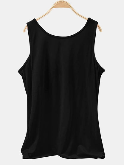 Scoop Neck Wide Strap Tank-Nordavory