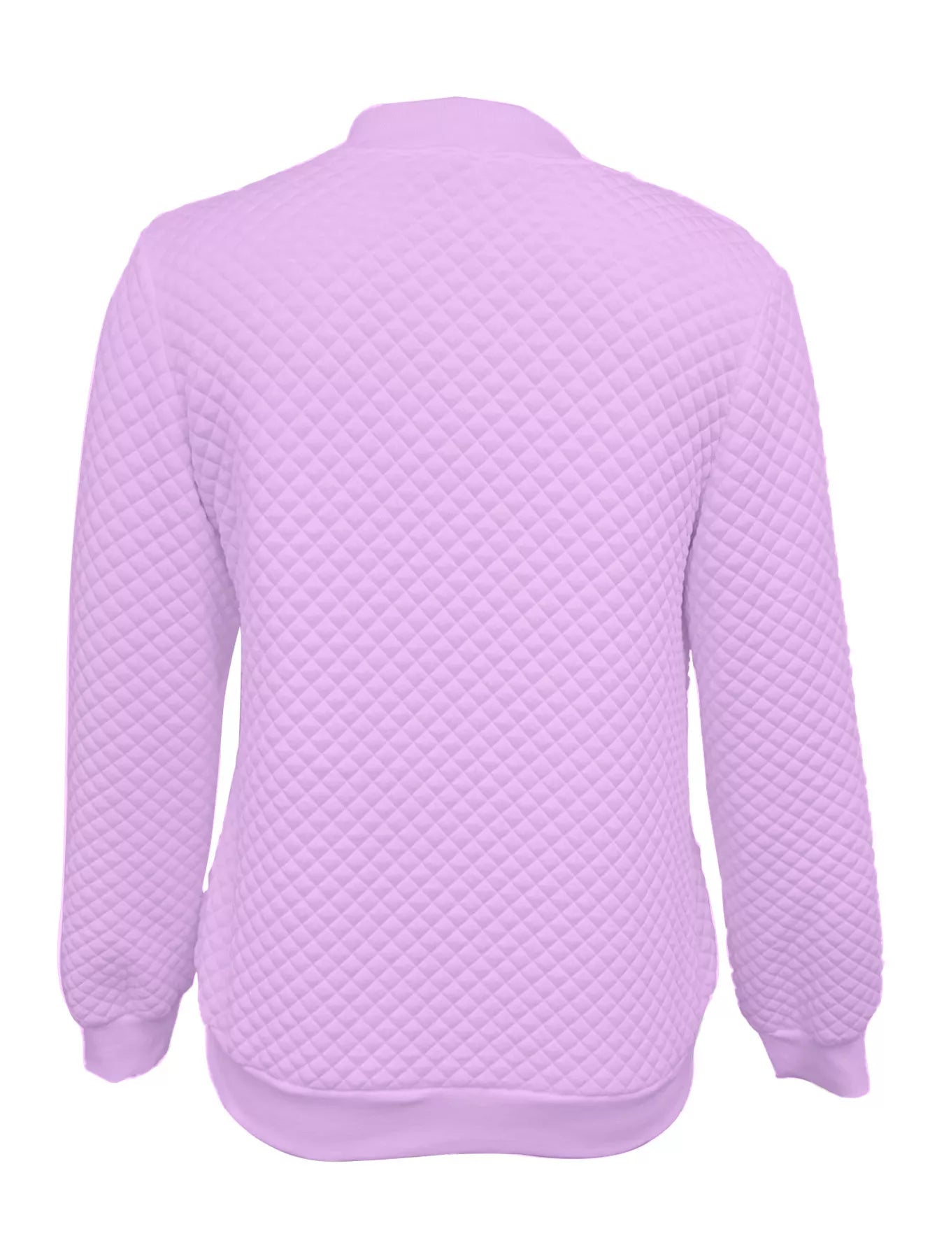 Textured Zip Up Long Sleeve Jacket-Nordavory