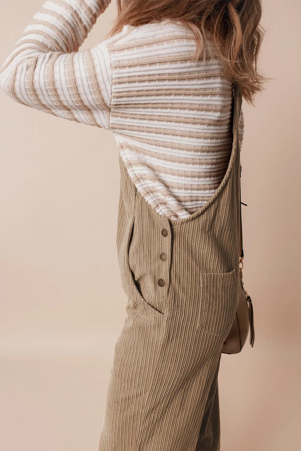 Square Neck Wide Strap Overalls-Nordavory