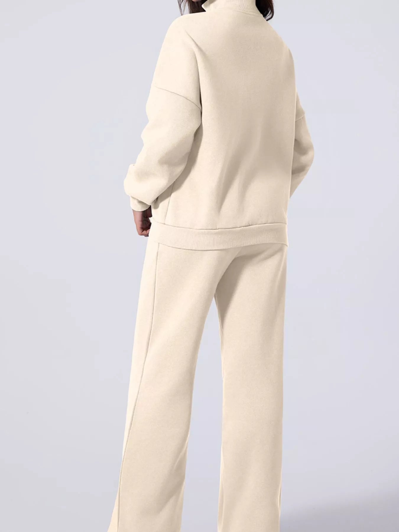 Relaxed Zip-Up Jacket & Drawstring Pants Set – image 3