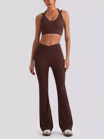Seamless Criss-Cross V-Neck Tank and Leggings Active Set – image 8