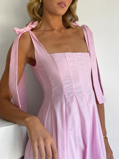Gradient Tie Shoulder Maxi Dress-Nordavory