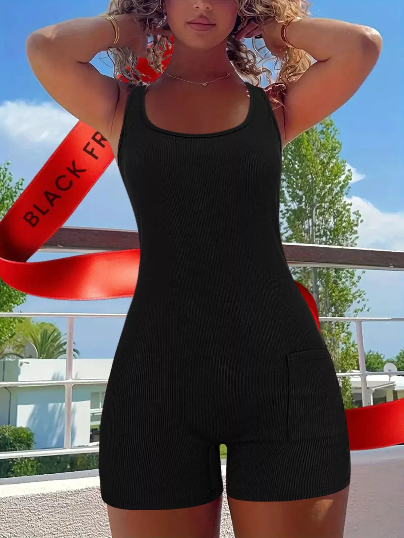 Wide Strap Slim Fit Romper-Nordavory