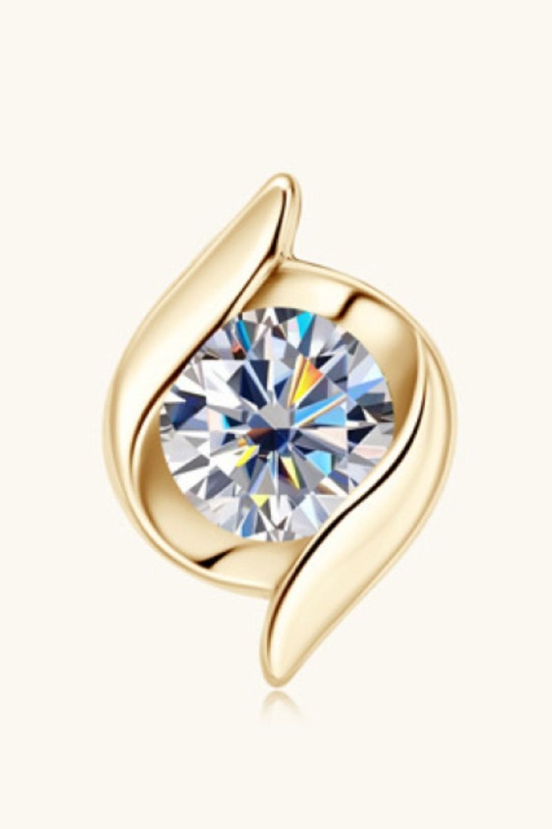 1 Carat Moissanite 925 Sterling Silver Stud Earrings-Nordavory