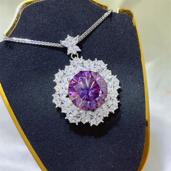 10 Carat Moissanite 925 Sterling Silver Necklace-Nordavory