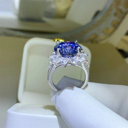 10ct Moissanite Sterling Silver Ring-Nordavory