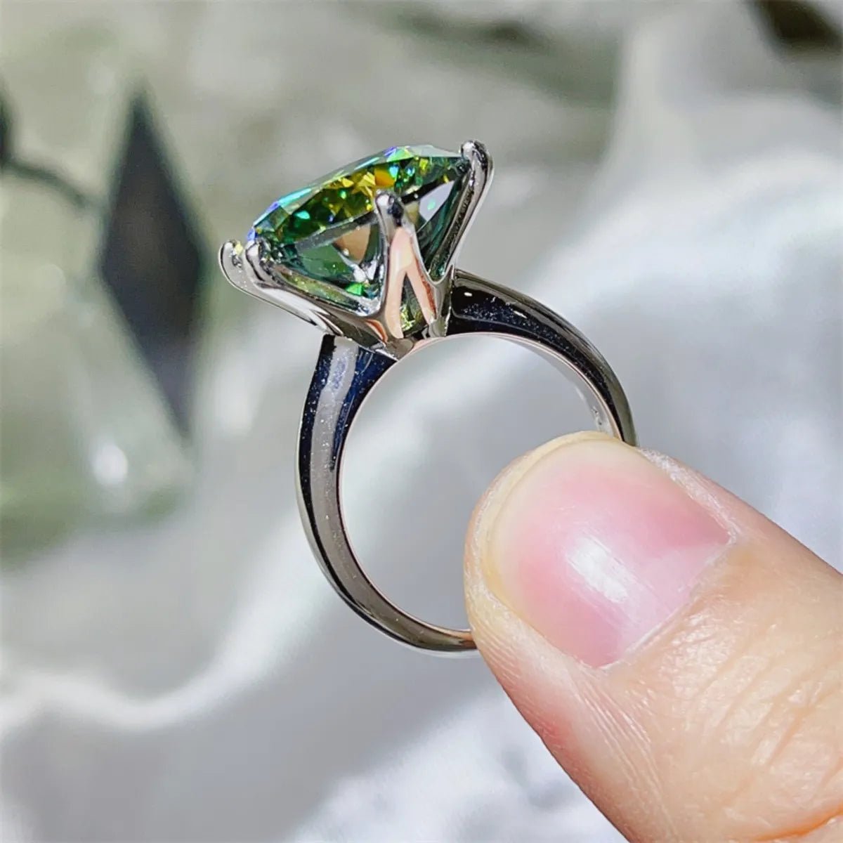 10 Carat Moissanite 925 Sterling Silver Ring-Nordavory
