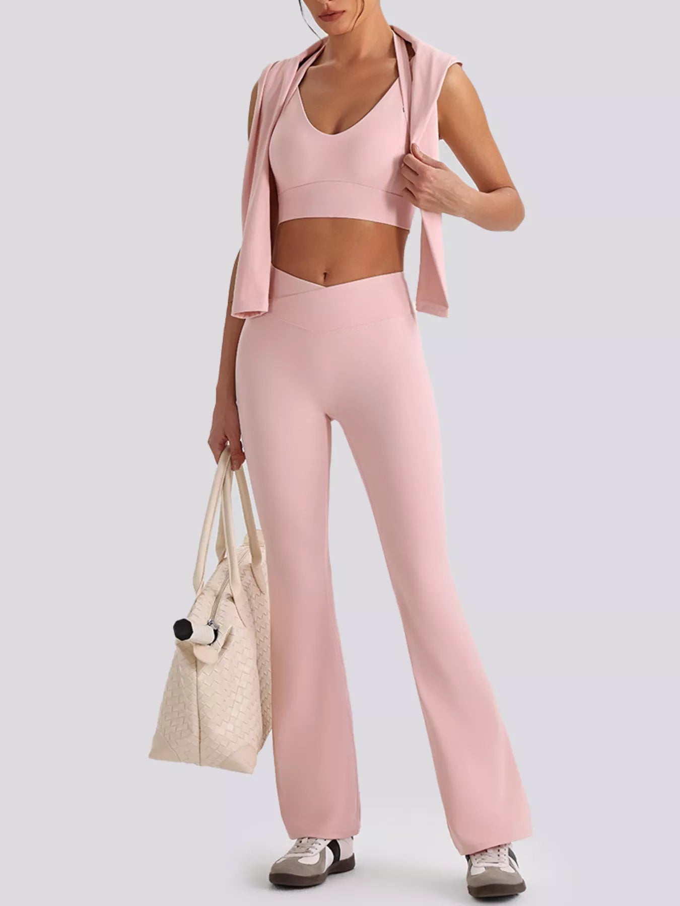 Seamless Criss-Cross V-Neck Tank and Leggings Active Set – image 20