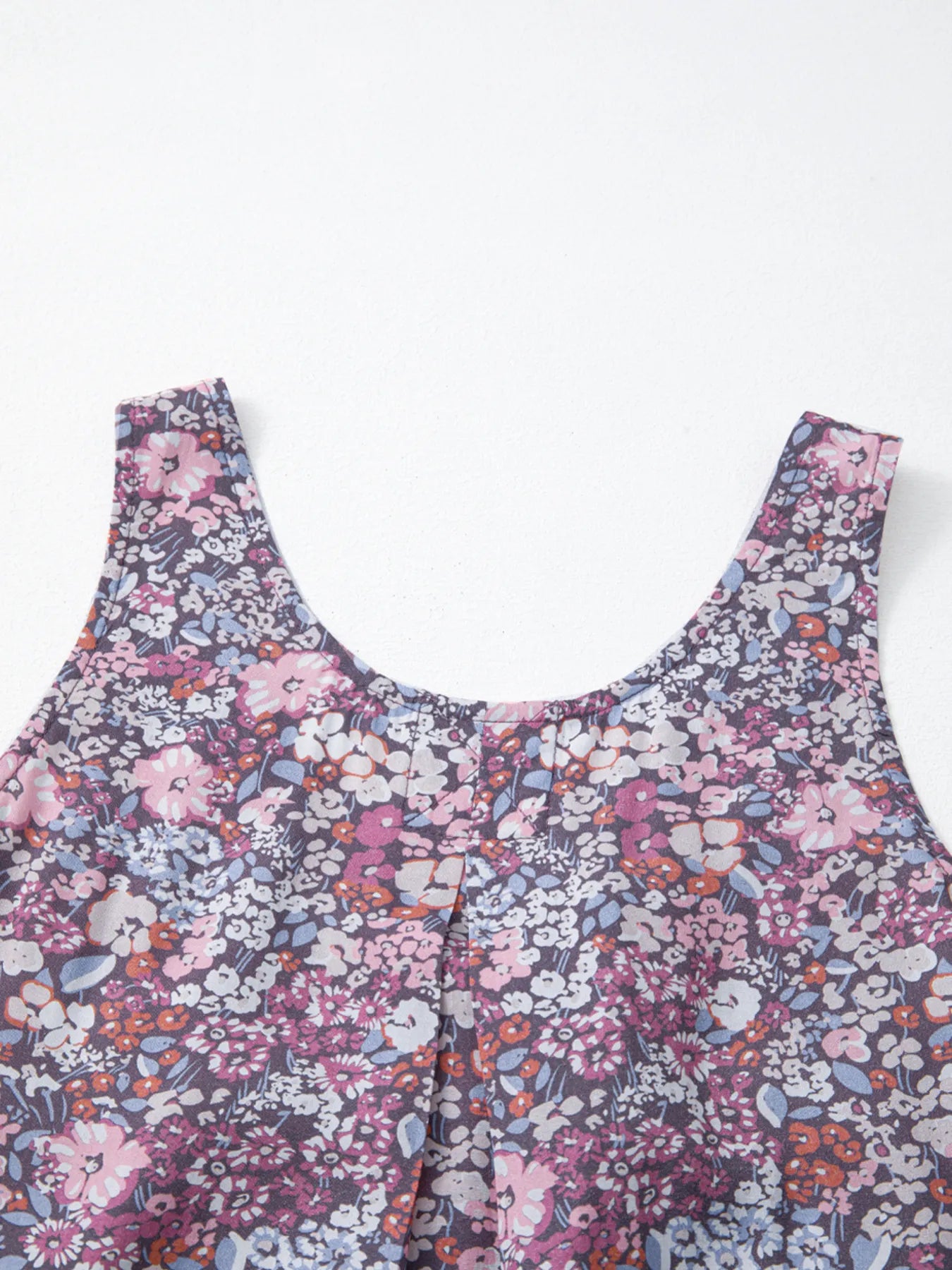 Floral Print Button Front Tank Top-Nordavory