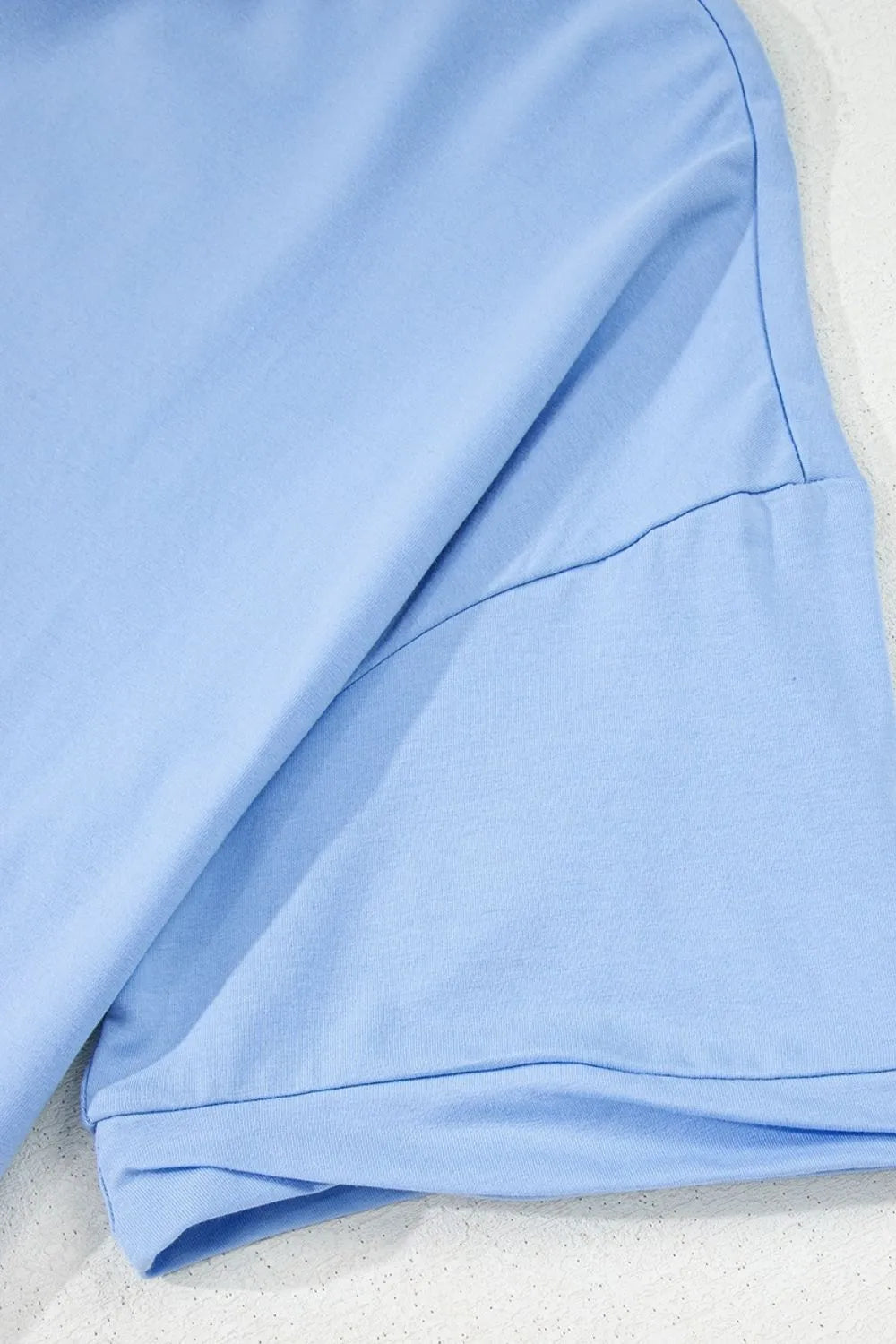 Loose Half Sleeve Hi Low Hem T Shirt-Nordavory
