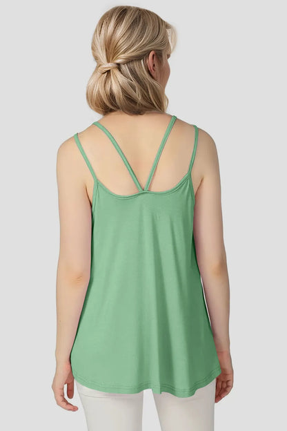 Basic Bae Bamboo Scoop Neck Double Spaghetti Straps Cami-Nordavory