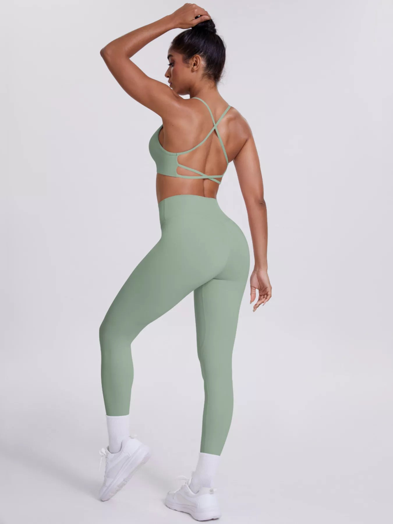 Criss-Cross Back Cami and Leggings Active Set – image 5
