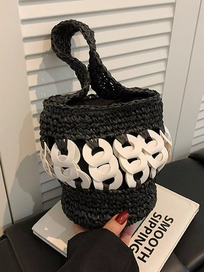 Woven Bucket Handbag – image 3