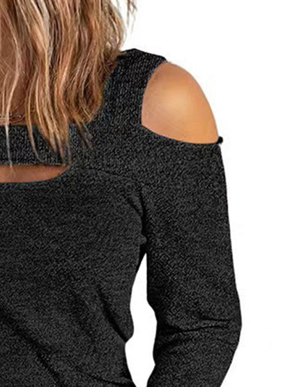 Full Size Cutout Cold Shoulder Blouse-Nordavory