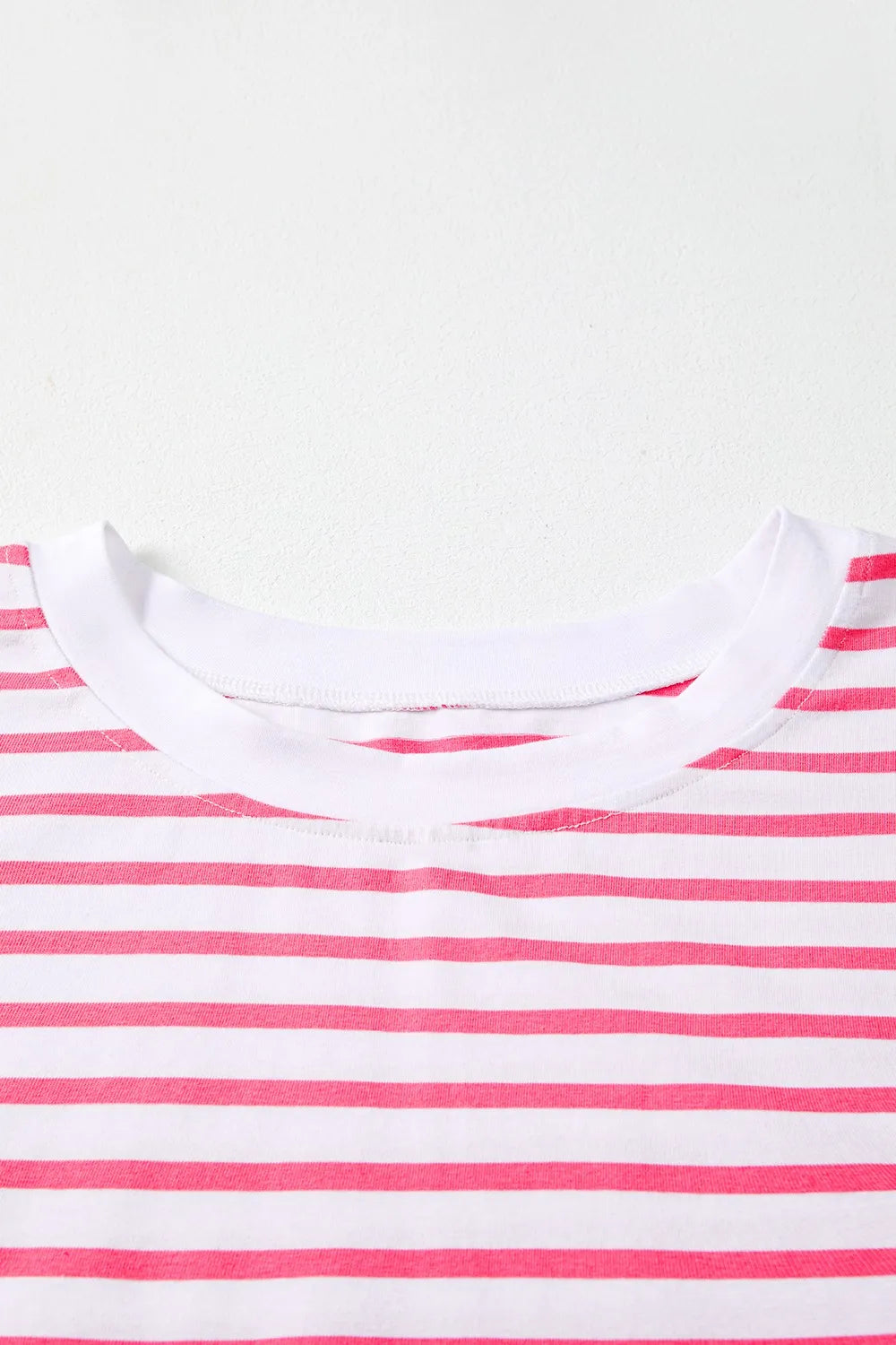 Color Block Striped Batwing Sleeve T-Shirt-Nordavory