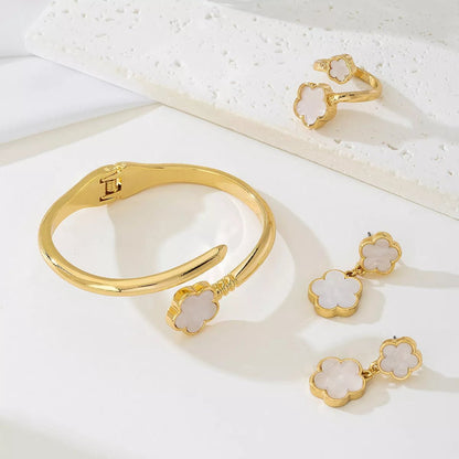 18K Gold-Plated Flower Jewelry Set-Nordavory