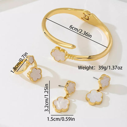 18K Gold-Plated Flower Jewelry Set-Nordavory