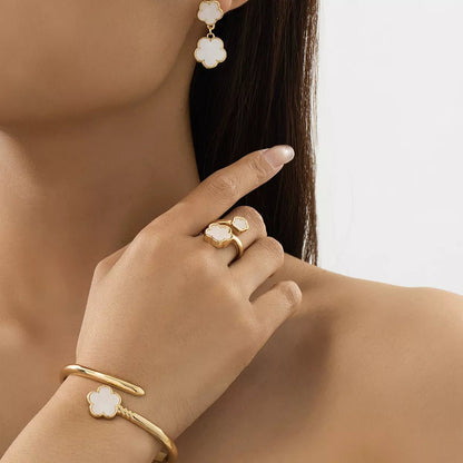 18K Gold-Plated Flower Jewelry Set-Nordavory