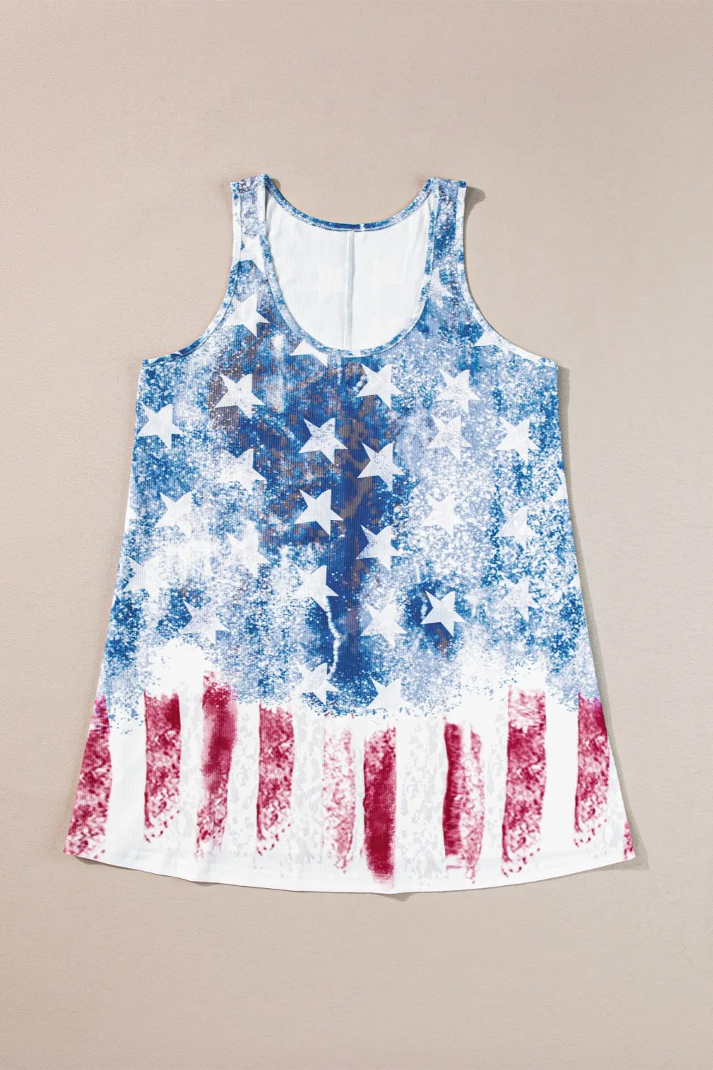 US Flag Scoop Neck Tank-Nordavory