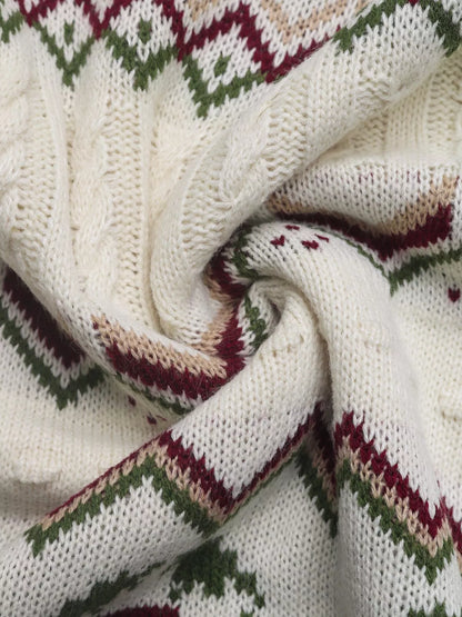 Cable Knit Turtleneck Sweater-Nordavory