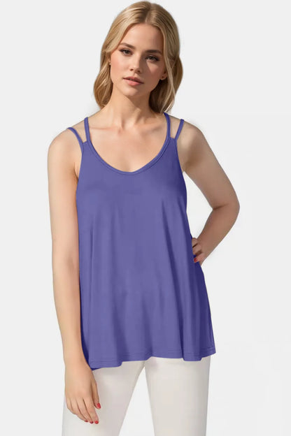 Basic Bae Bamboo Scoop Neck Double Spaghetti Straps Cami-Nordavory
