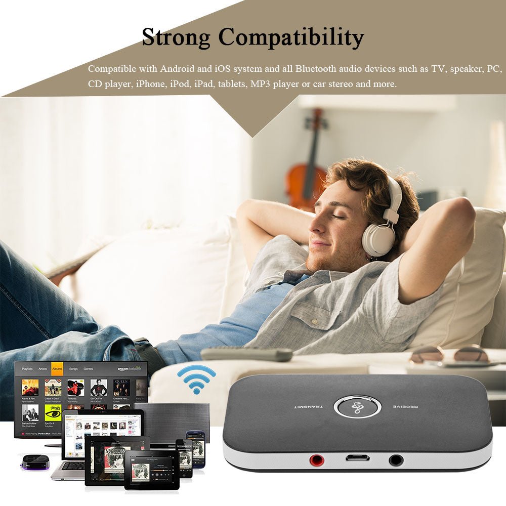 2 in 1 Bluetooth 4.1 Audio Transmitter & Receiver - Nordavory