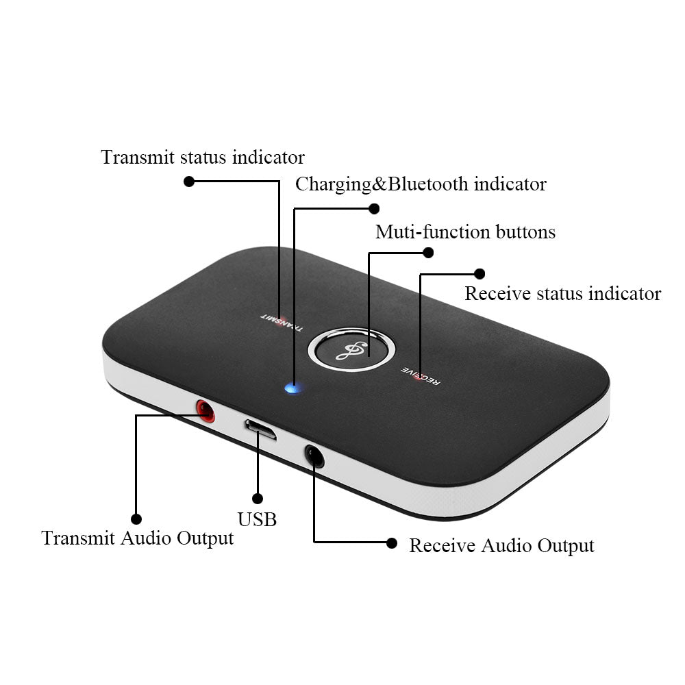 2 in 1 Bluetooth 4.1 Audio Transmitter & Receiver - Nordavory
