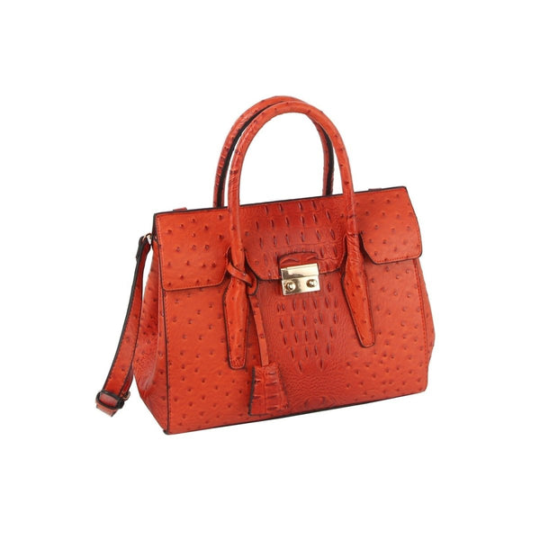 2 in 1 crocodile texture matching top handle bag and purse set - Nordavory