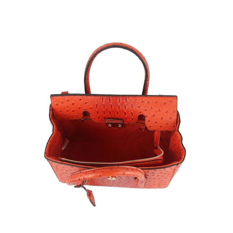 2 in 1 crocodile texture matching top handle bag and purse set - Nordavory