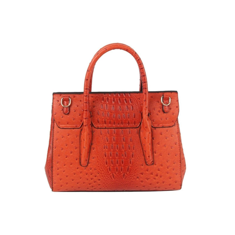 2 in 1 crocodile texture matching top handle bag and purse set - Nordavory