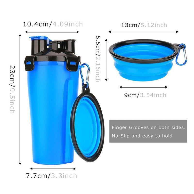 2 in 1 Dog Drinking Water Bottle with Bowls - Nordavory