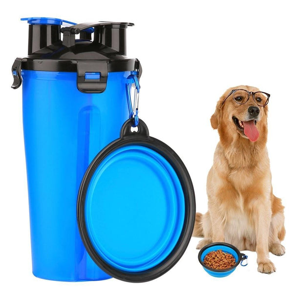 2 in 1 Dog Drinking Water Bottle with Bowls - Nordavory
