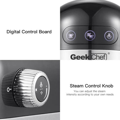 20 Bar Espresso Machine 1350W High Performance With Safety Valve Kitchen nordavory