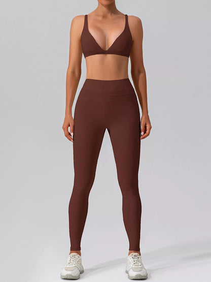 V-Neck Tank and High-Waisted Seamless Pants Active Set – image 15