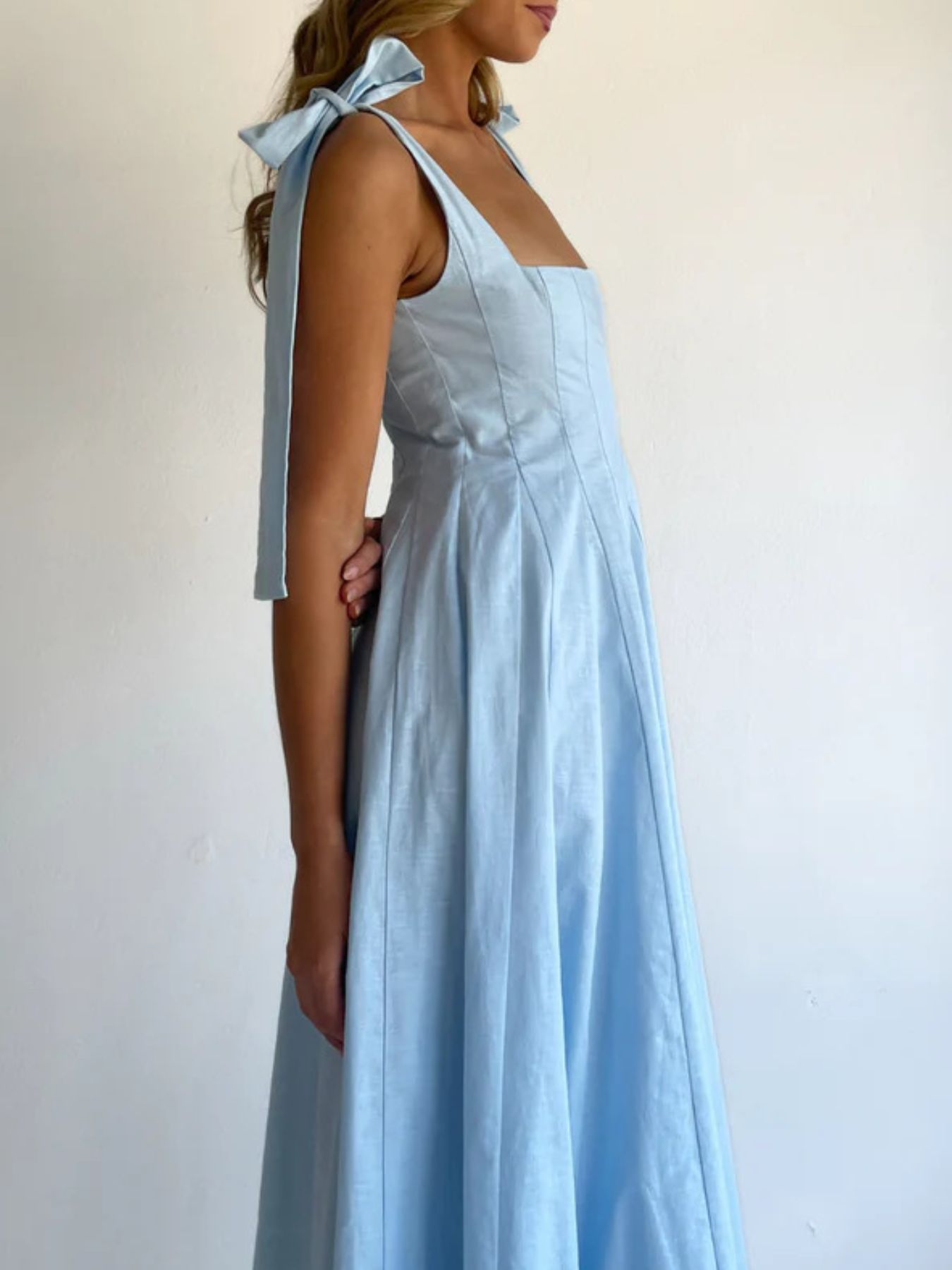 Gradient Tie Shoulder Maxi Dress-Nordavory