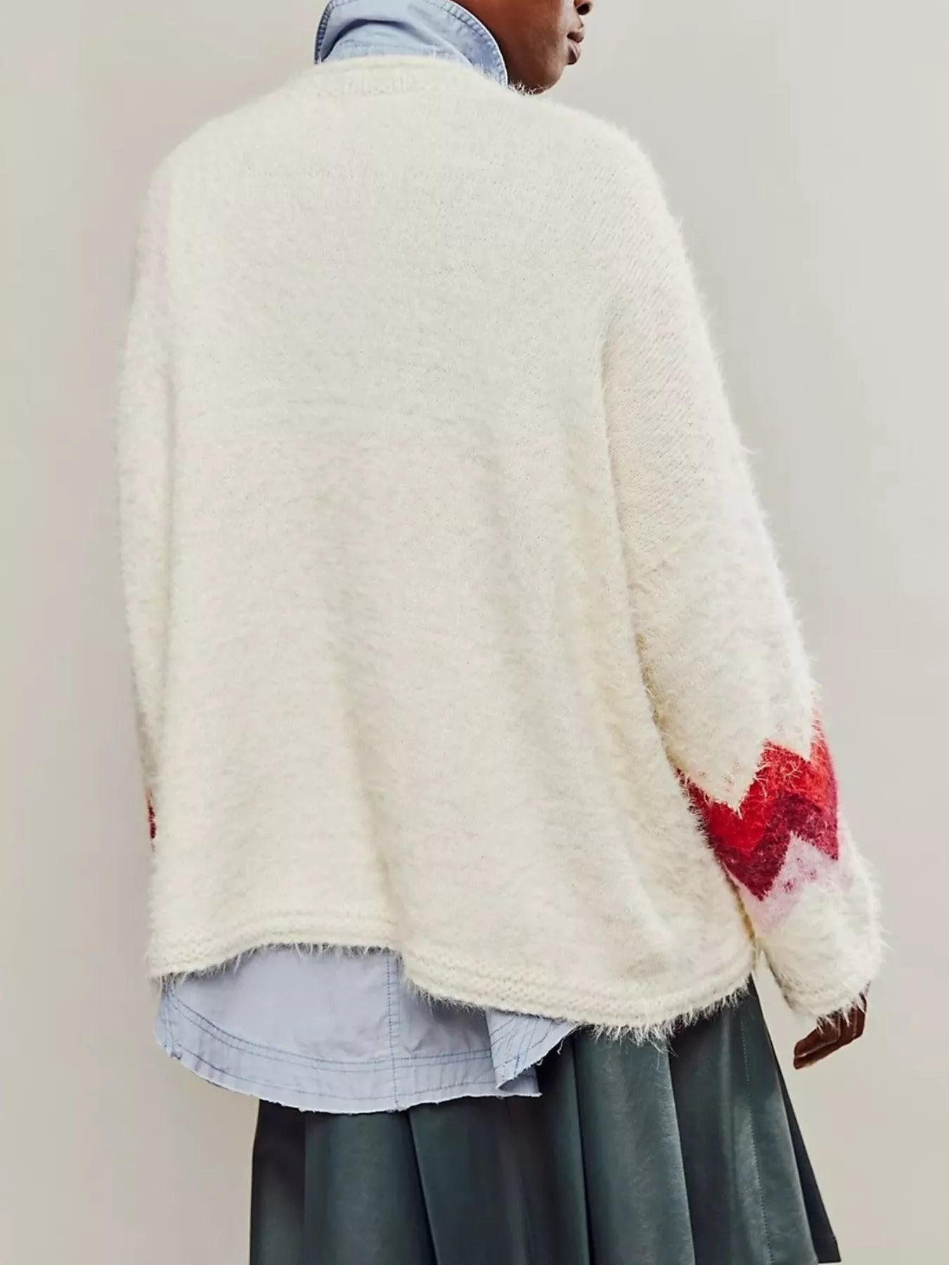Fruit Round Neck Long Sleeve Sweater-Nordavory