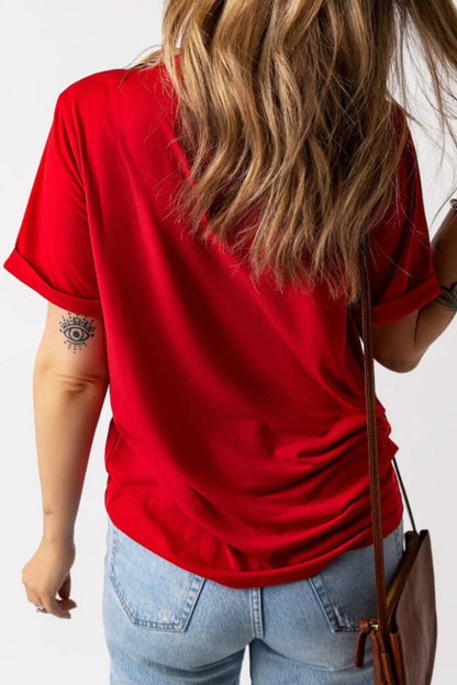 Patriotic USA Bow Graphic T-Shirt-Nordavory