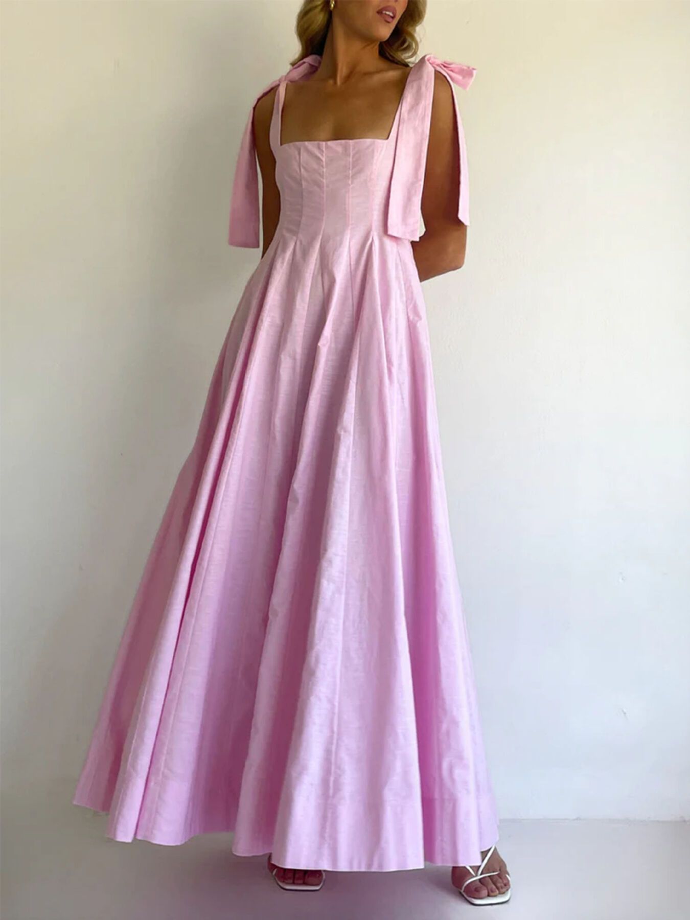Gradient Tie Shoulder Maxi Dress-Nordavory