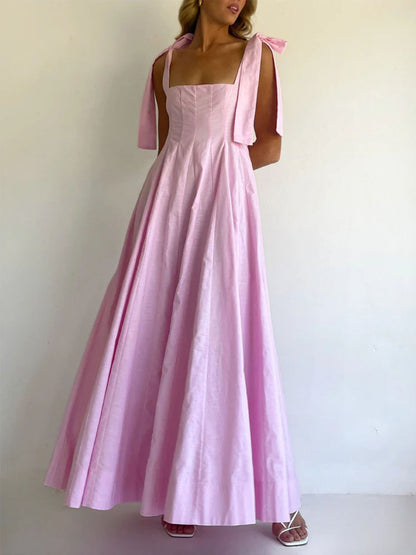 Gradient Tie Shoulder Maxi Dress-Nordavory