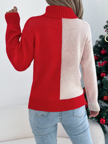 Christmas Reindeer Turtleneck Sweater-Nordavory